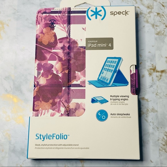Speck Apple IPad Mini 4 Case Cover Floral Purple - Picture 2 of 7